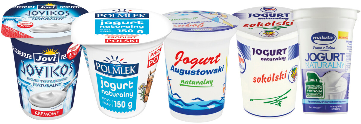 jogurty naturalne jovi polmlek sokólski maluta augustowski