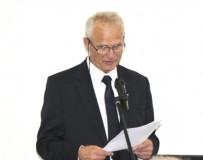 Zenon Michaś, Prezes Zarządu mleczarni Lazur (SM) w Nowych Skalmierzycach wita gości