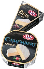 brie natural, camembert natural, mlekovita
