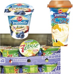 jogurt 7 zbóż, jogobella, zott, bakoma