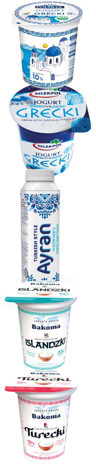 jogurty naturalne grecki islandzki ayran turecki