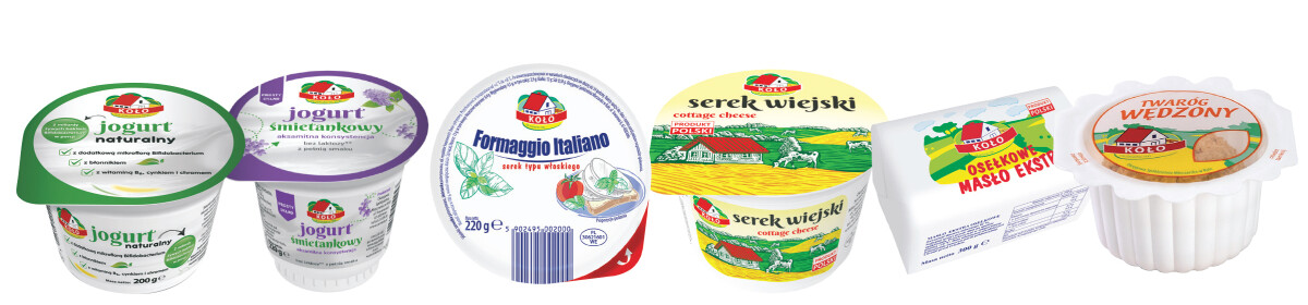 koło jogurt serek wiejski masło twaróg