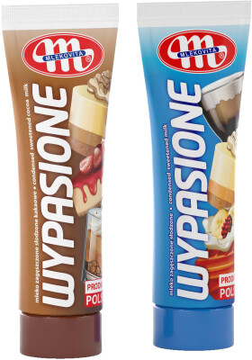 mleko zagęszczone słodkie kakaowe tuby