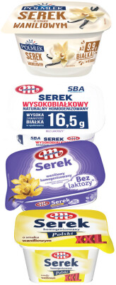 serki homogenizowane mlekovita polmlek