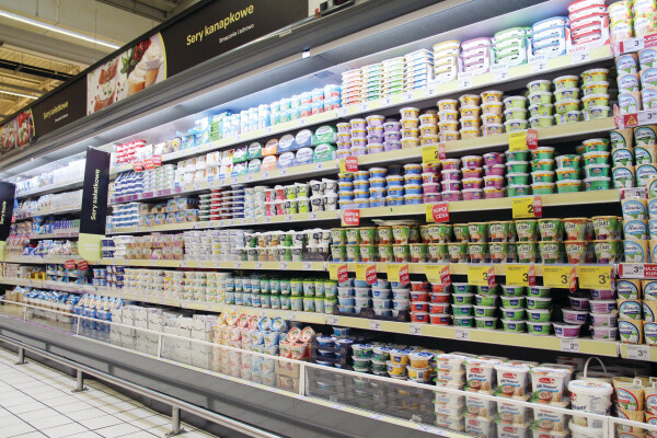 sery kanapkowe półka sklepowa