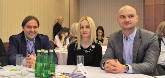 Przedstawiciele firmy Hochland Polska podczas prezentacji