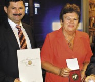 Medal na targach Polagra-Food 2011 przypadł także mleczarni Jana (ŚSM) za twaróg solankowy. Na zdjęciu Alfred Korczyk, Kierownik Marketingu i Logistyki oraz Maria Czwojdrak, Prezes Zarządu