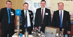 Grzegorz Dębski, Dyrektor Pionu w Gea Niro Soavi Poland; Daniel Piechota, Supervisor Service Engineer w Gea Niro Soavi Poland; Daniel Paluch, Inżynier ds. Sprzedaży w GEA Tuchenhagen Polska i Mirosław Stępień, Kierownik Działu Sprzedaży w GEA Tuchenhagen Polska