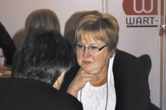 Irena Miedzińska, Prezes Zarządu mleczarni Wart-Milk (OSM) w Sieradzu wykorzystała targi do rozmów z partnerami handlowymi